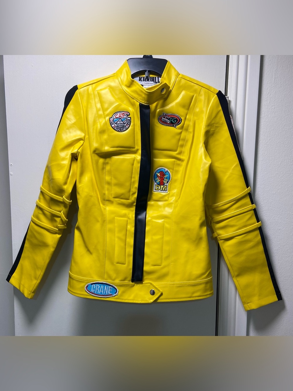 Kill Bill The Bride Yellow Faux Leather Women's Biker Jacket - Size XS